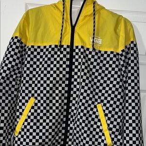 Vans Yellow Hooded Checkerboard Windbreaker